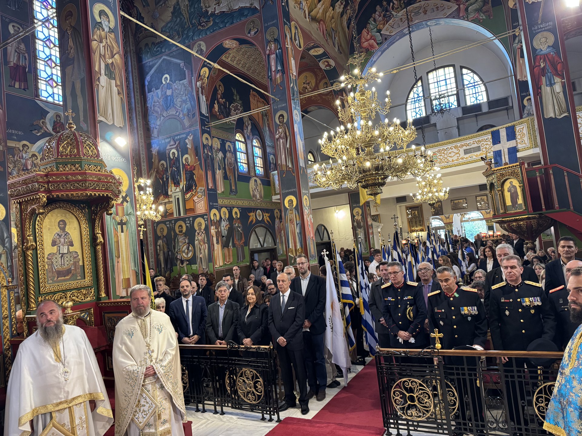 Ο εορτασμός της Αγίας Σκέπης και της 28ης Οκτωβρίου στη Μητρόπολη Καλαμαριάς